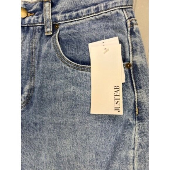 Just Fab Size 28 Womens Ankle Jeans Cotton Med Wash High Rise - Picture 4 of 4